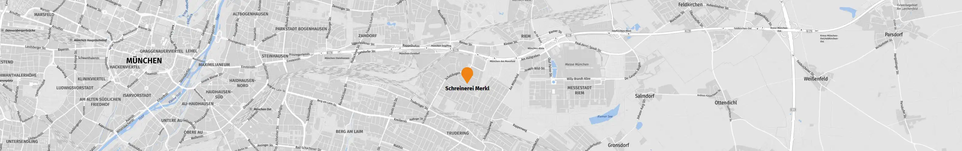 Standort von Schreinerei Merkl in München